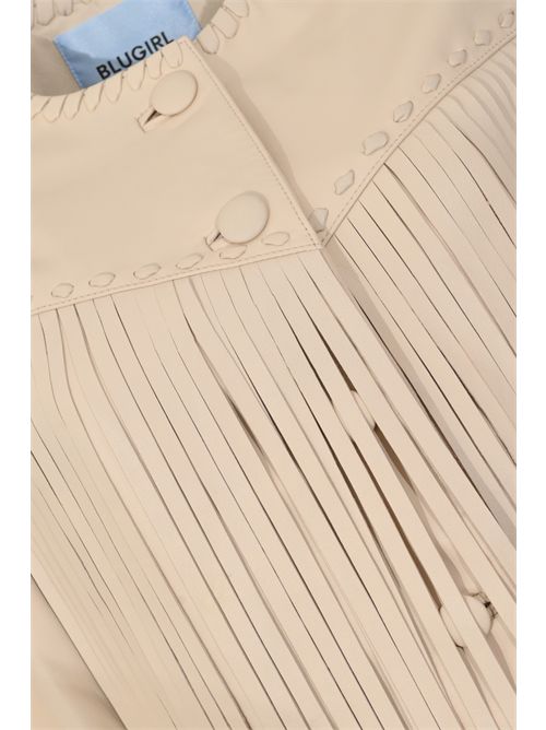 Giacca in pelle con frange BLUGIRL | RA6028 P035630907